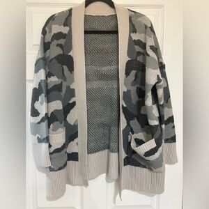 Grey Camo Cardigan